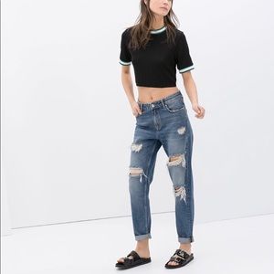 Distressed Zara jeans